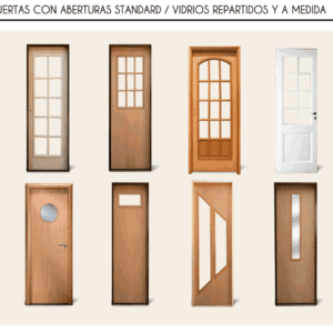 PUERTAS CON ABERTURAS STANDARD / VIDRIOS REPARTIDOS